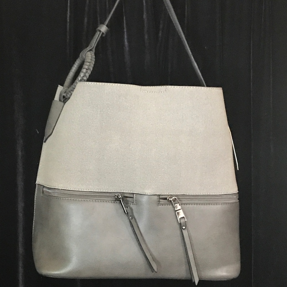Gray handbag